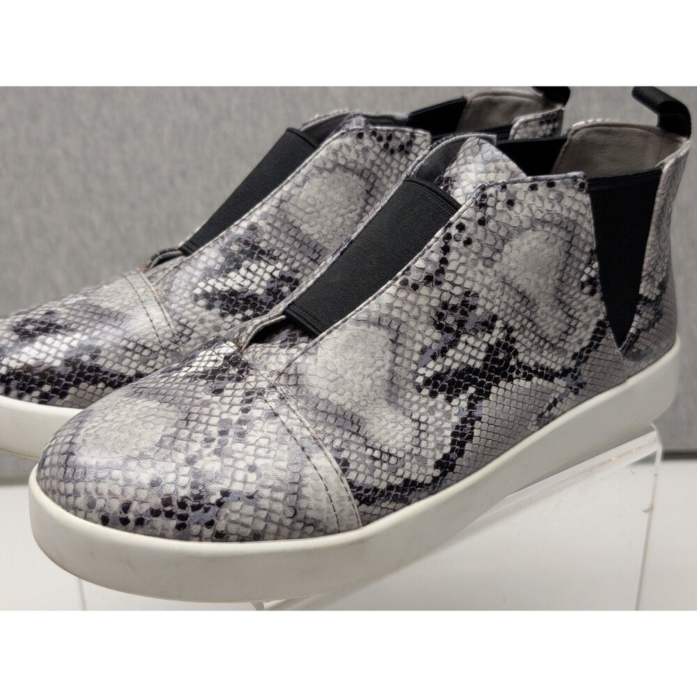 Alegria Parker Grey Snake Bootie Womens US 7 EU 37 Shoes Slip On Ankle Sneaker